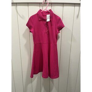 The Childrens Place Girls Pink Dress Small 5/6 Short Sleeve Flounce Ruffle NWT